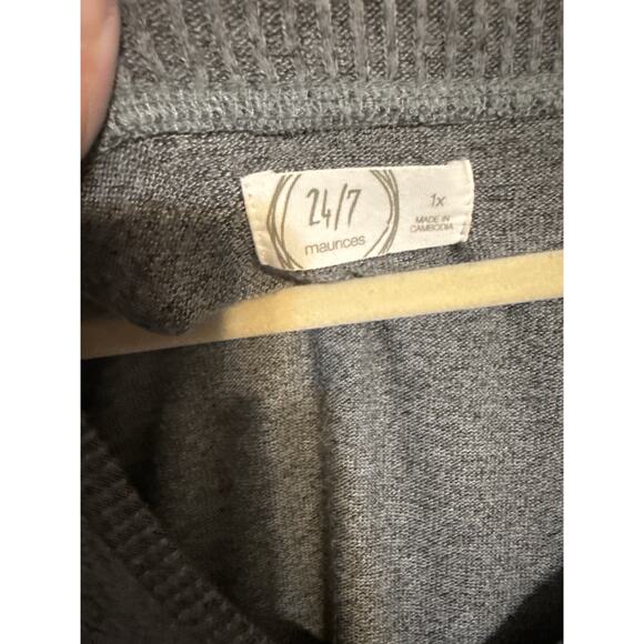Maurice's 24/7 Gray V Neck Soft Sweater - Picture 4 of 8